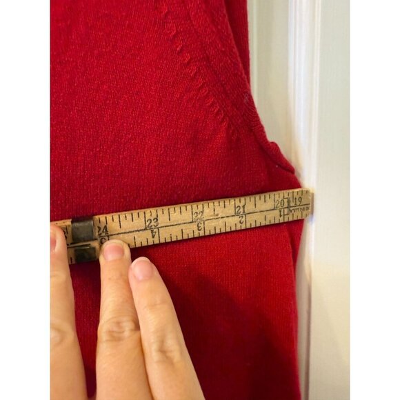 J Jill Women's Red V-Neck Cotton Blend Pullover Sweater Size XL - Picture 7 of 7